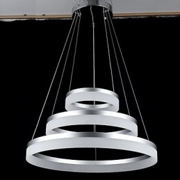 Okrągła lampa wisząca Nowoczesne lampy akrylowe Oświetlenie Luksusowe trzy pierścienie Lampy sufitowe Oprawy