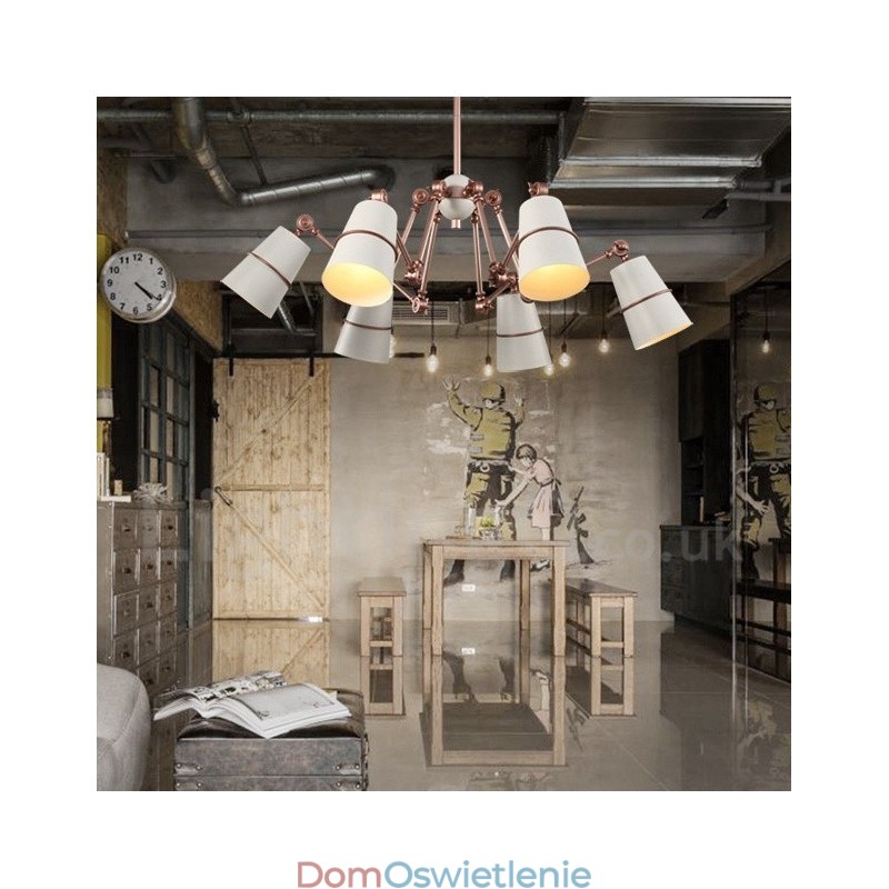 6-punktowa lampa żyrandolowa w nowoczesnym, współczesnym stylu