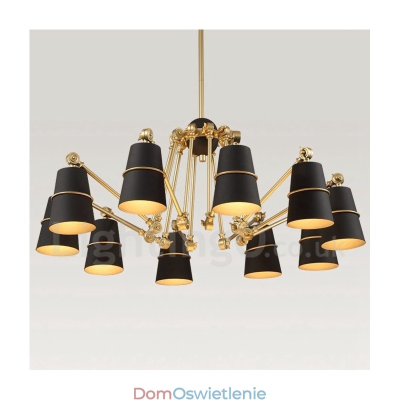 10-punktowa lampa żyrandolowa w nowoczesnym, współczesnym stylu