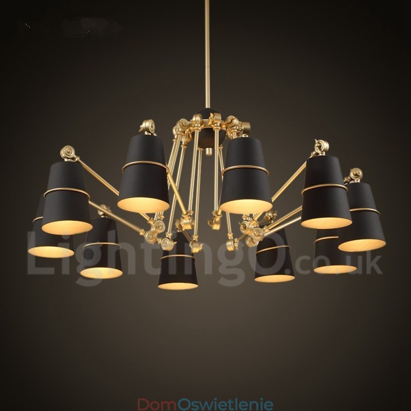 10-punktowa lampa żyrandolowa w nowoczesnym, współczesnym stylu