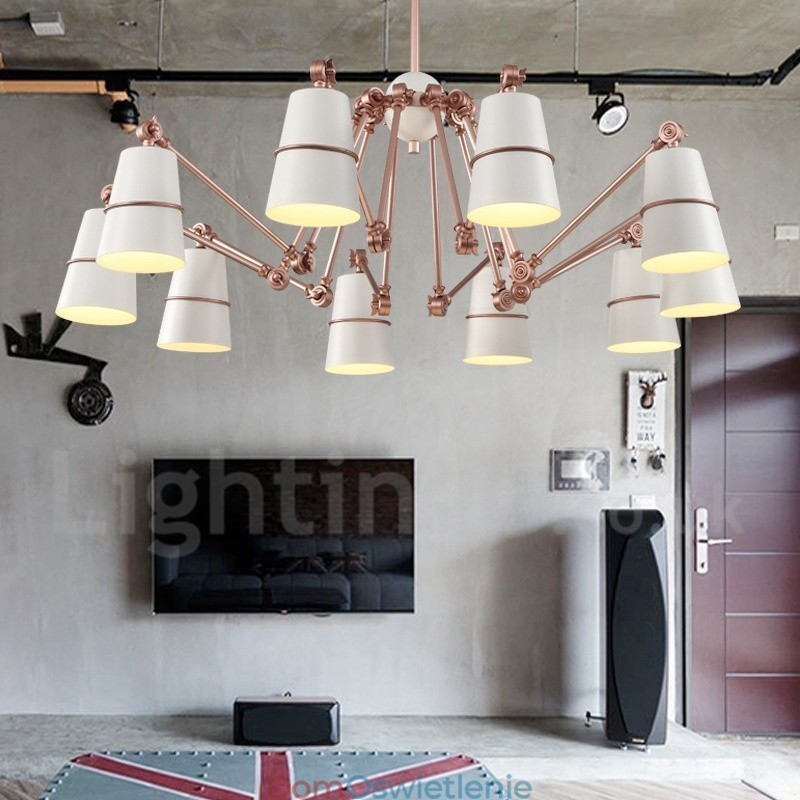 10-punktowa lampa żyrandolowa w nowoczesnym, współczesnym stylu