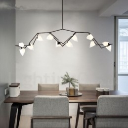 Nowoczesna współczesna lampa żyrandolowa z 8 światłami