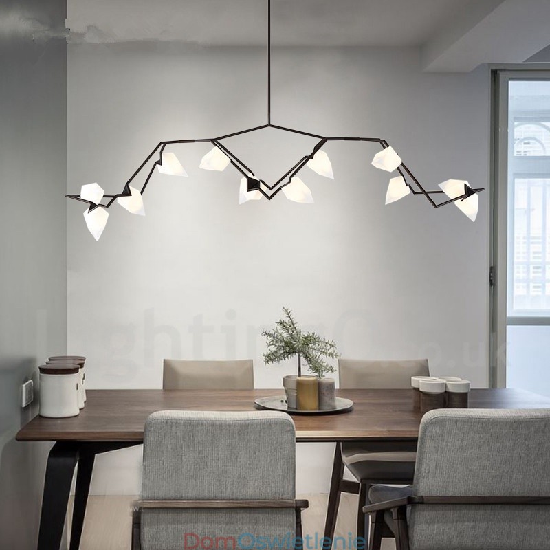 Nowoczesna współczesna lampa żyrandolowa z 8 światłami