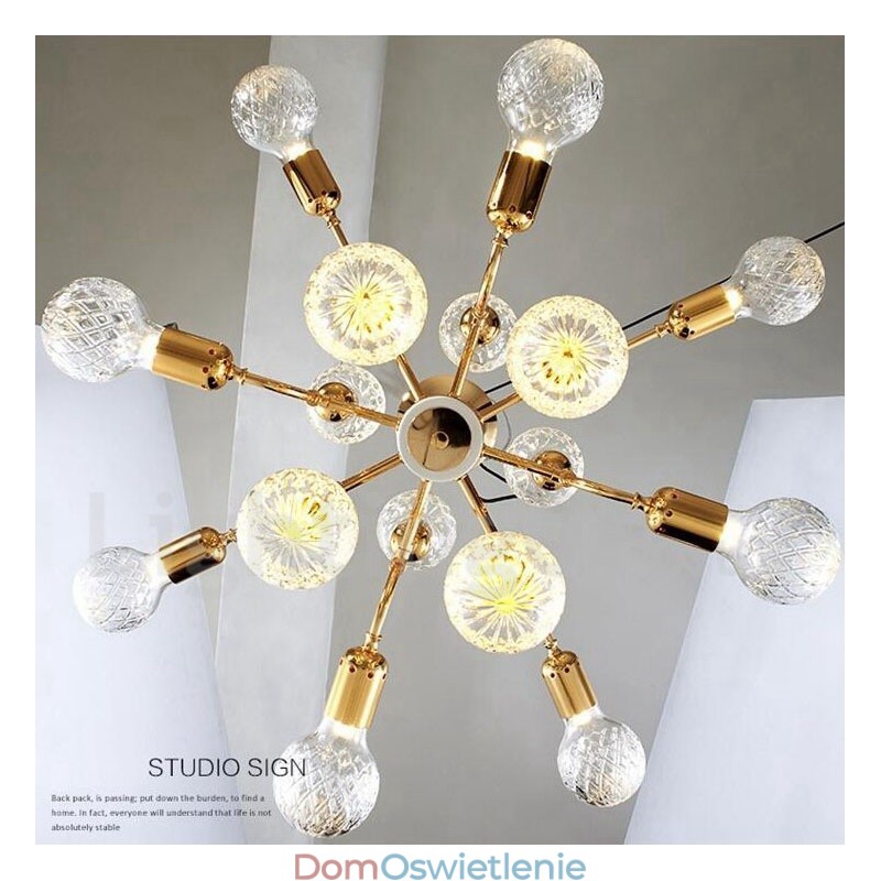 4-poziomowa nowoczesna współczesna lampa żyrandolowa na 16 świateł