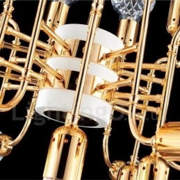 4-poziomowa nowoczesna współczesna lampa żyrandolowa na 16 świateł