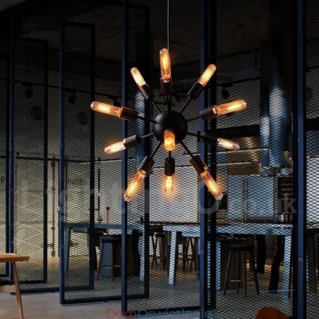 12-punktowy żyrandol retro vintage Sputnik