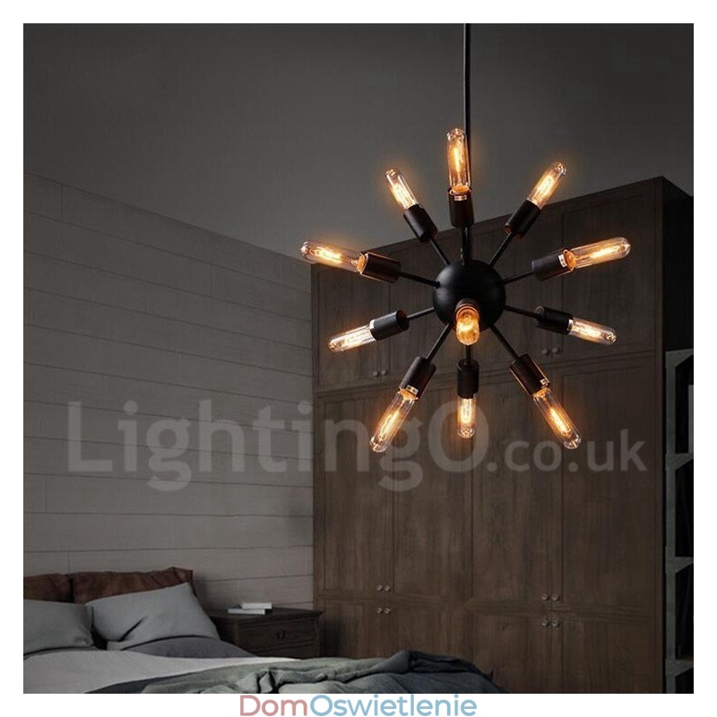 12-punktowy żyrandol retro vintage Sputnik