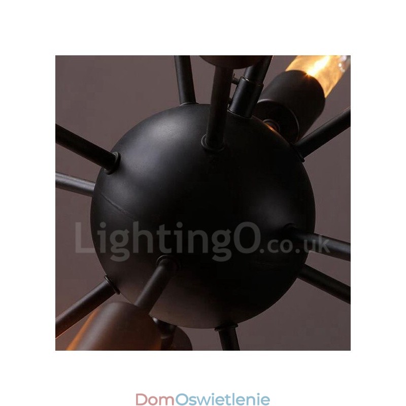 12-punktowy żyrandol retro vintage Sputnik