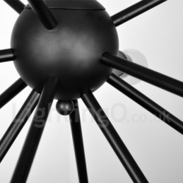 16-światłowy żyrandol retro vintage Sputnik