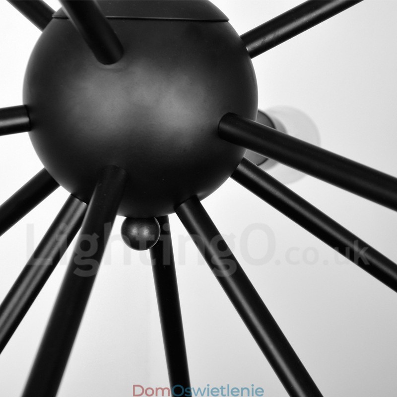 16-światłowy żyrandol retro vintage Sputnik