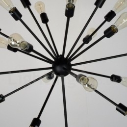 16-światłowy żyrandol retro vintage Sputnik