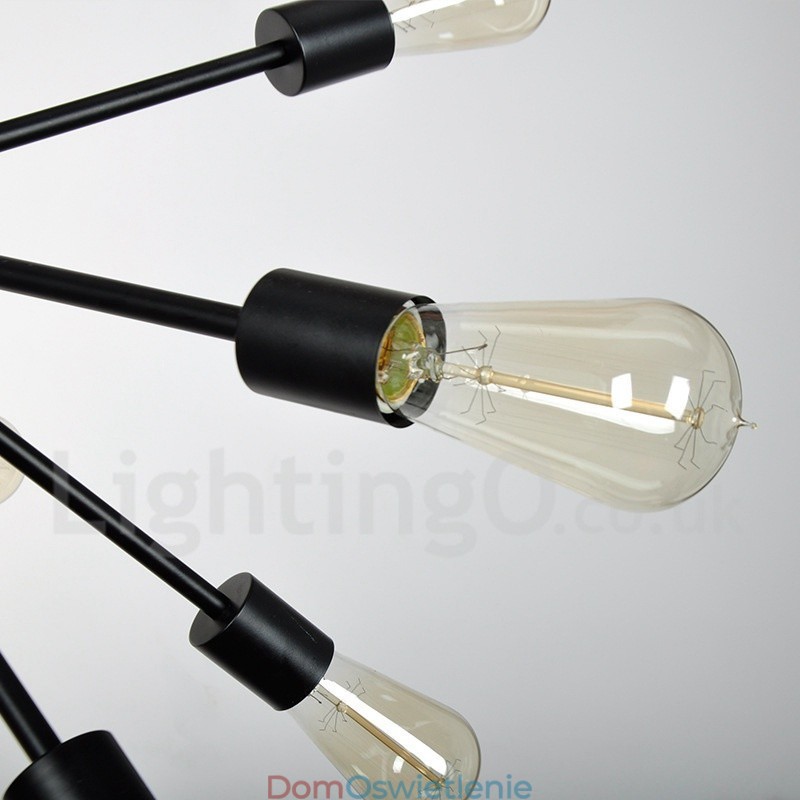 16-światłowy żyrandol retro vintage Sputnik