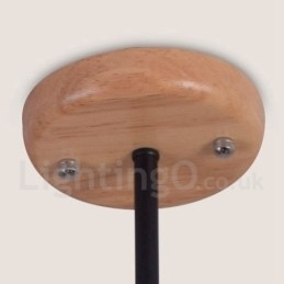 Drewniana lampa żyrandolowa z pojedynczym poziomem i 8 światłami w nowoczesnym stylu