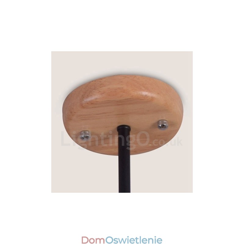 Drewniana lampa żyrandolowa z pojedynczym poziomem i 8 światłami w nowoczesnym stylu