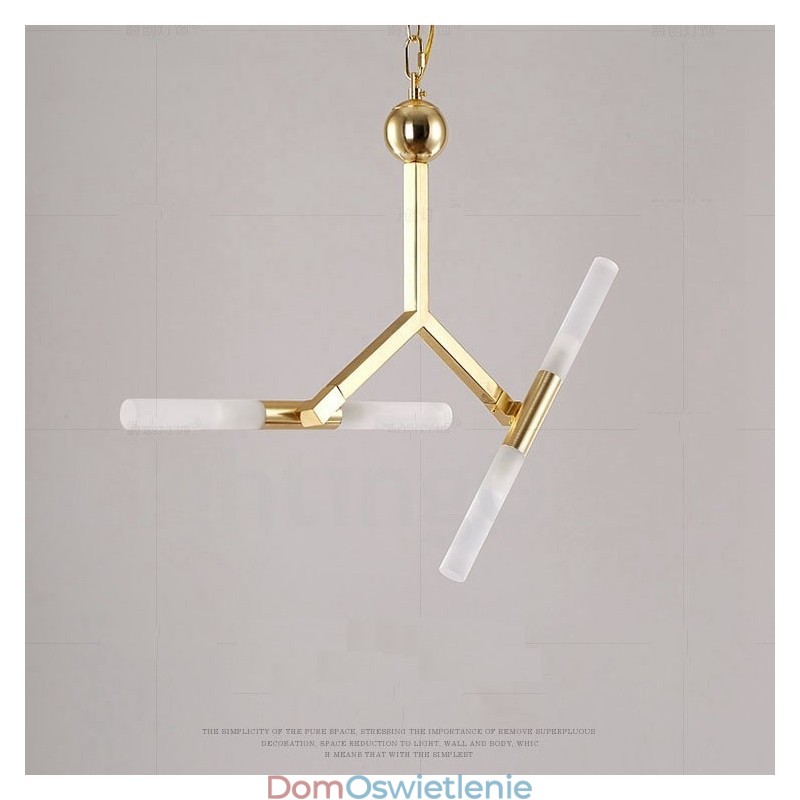 Nowoczesna współczesna lampa żyrandolowa 2-poziomowa z 4 światłami w kolorze złotym
