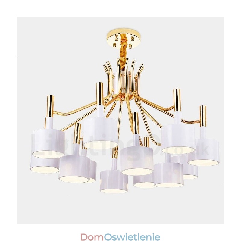 Nowoczesna współczesna lampa żyrandolowa 12 świateł 2-poziomowa