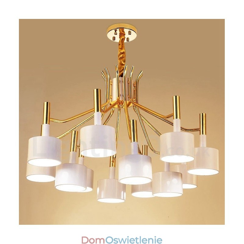 Nowoczesna współczesna lampa żyrandolowa 12 świateł 2-poziomowa
