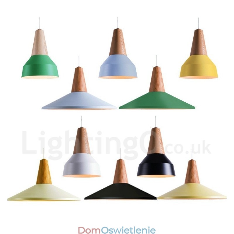 1 Światło Nowoczesna Współczesna Drewniana Lampa Wisząca