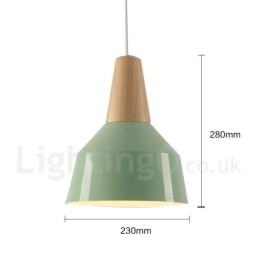 1 Światło Nowoczesna Współczesna Drewniana Lampa Wisząca