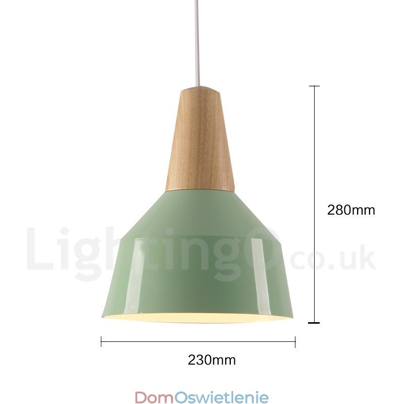 1 Światło Nowoczesna Współczesna Drewniana Lampa Wisząca