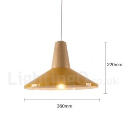 1 Światło Nowoczesna Współczesna Drewniana Lampa Wisząca