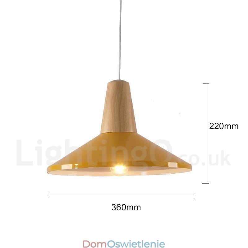 1 Światło Nowoczesna Współczesna Drewniana Lampa Wisząca