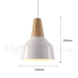 1 Światło Nowoczesna Współczesna Drewniana Lampa Wisząca