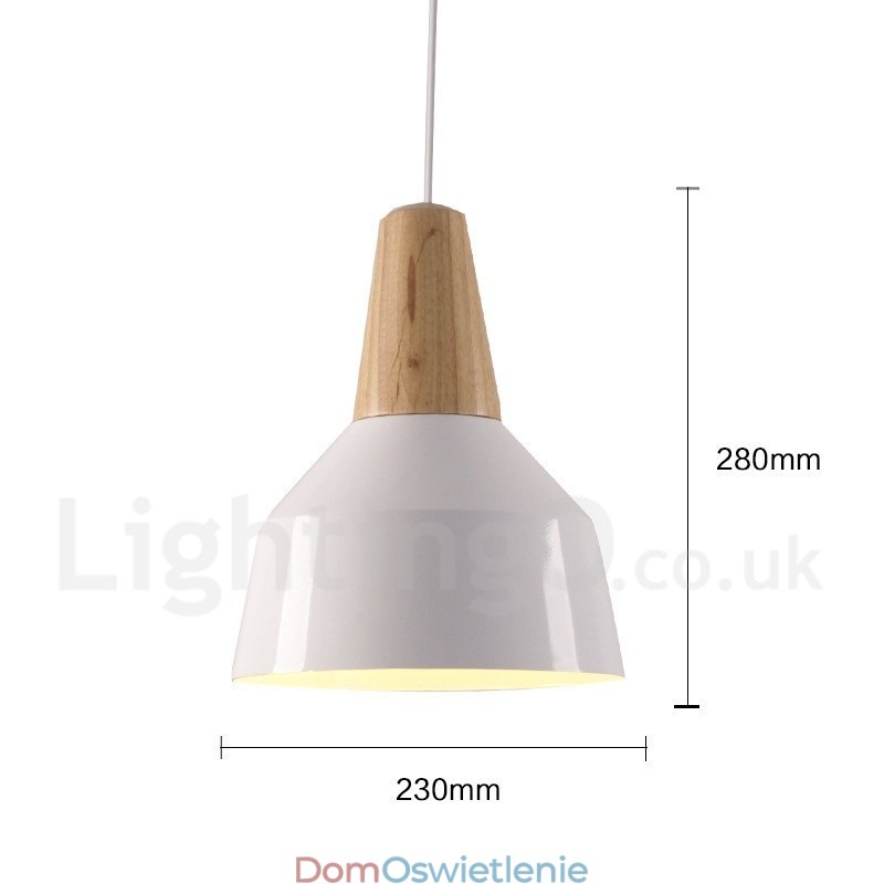 1 Światło Nowoczesna Współczesna Drewniana Lampa Wisząca