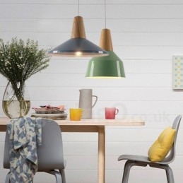 1 Światło Nowoczesna Współczesna Drewniana Lampa Wisząca
