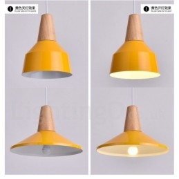 1 Światło Nowoczesna Współczesna Drewniana Lampa Wisząca