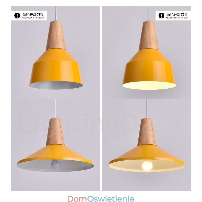 1 Światło Nowoczesna Współczesna Drewniana Lampa Wisząca