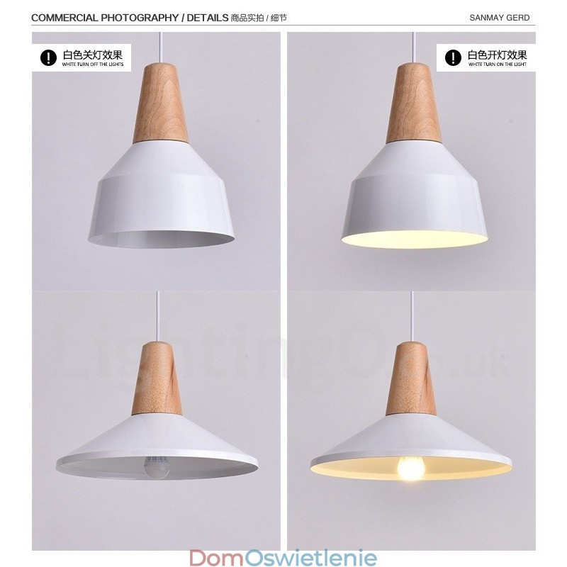 1 Światło Nowoczesna Współczesna Drewniana Lampa Wisząca