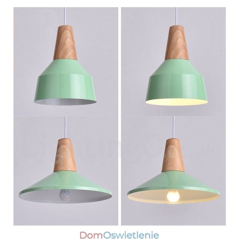 1 Światło Nowoczesna Współczesna Drewniana Lampa Wisząca