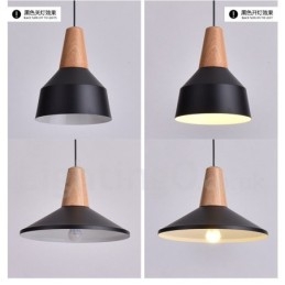 1 Światło Nowoczesna Współczesna Drewniana Lampa Wisząca