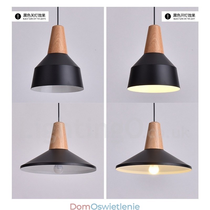 1 Światło Nowoczesna Współczesna Drewniana Lampa Wisząca