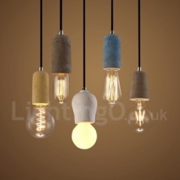 1 Światło Rustykalna lampa wisząca z betonu Lodge