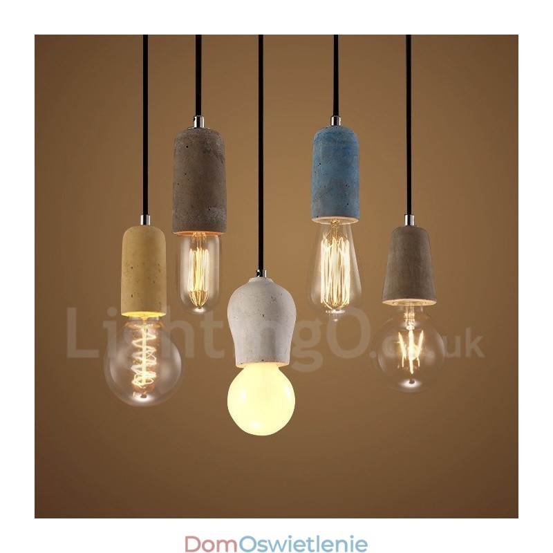 1 Światło Rustykalna lampa wisząca z betonu Lodge