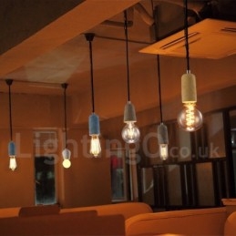 1 Światło Rustykalna lampa wisząca z betonu Lodge