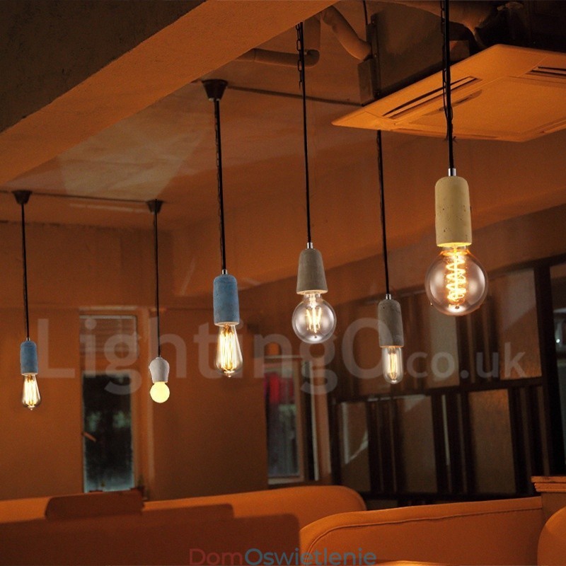 1 Światło Rustykalna lampa wisząca z betonu Lodge