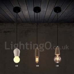 1 Światło Rustykalna lampa wisząca z betonu Lodge