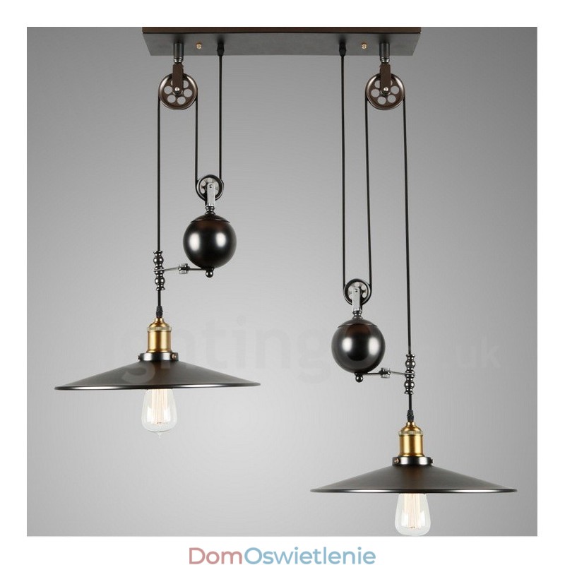 2 światła Country Vintage Metalowa lampa wisząca