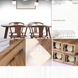 1 Światło Nowoczesna Współczesna Drewniana Lampa Wisząca