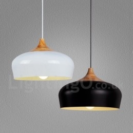 1 Światło Nowoczesna Współczesna Drewniana Lampa Wisząca