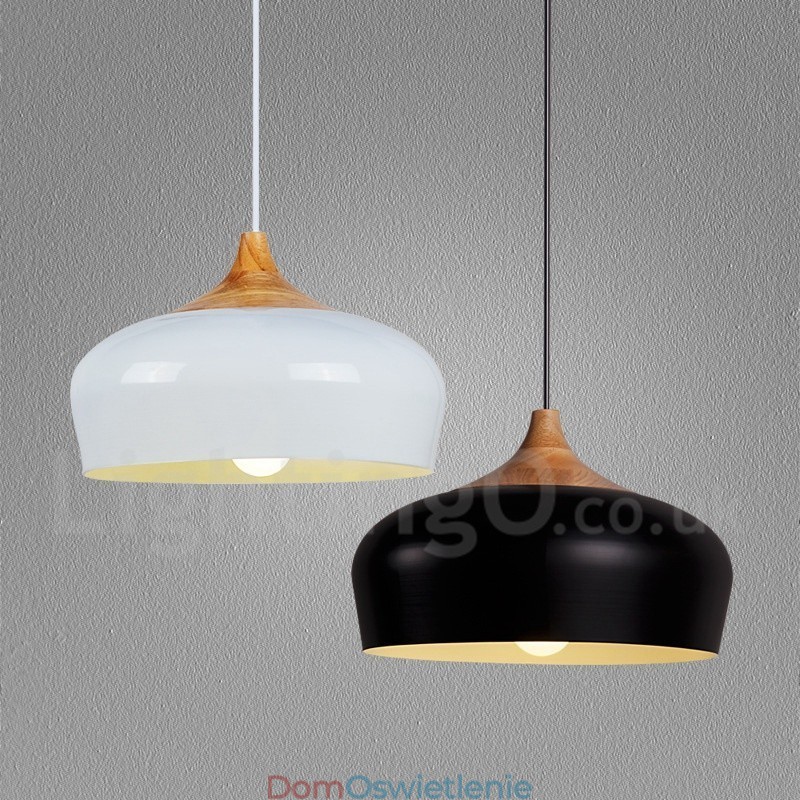 1 Światło Nowoczesna Współczesna Drewniana Lampa Wisząca