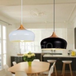 1 Światło Nowoczesna Współczesna Drewniana Lampa Wisząca