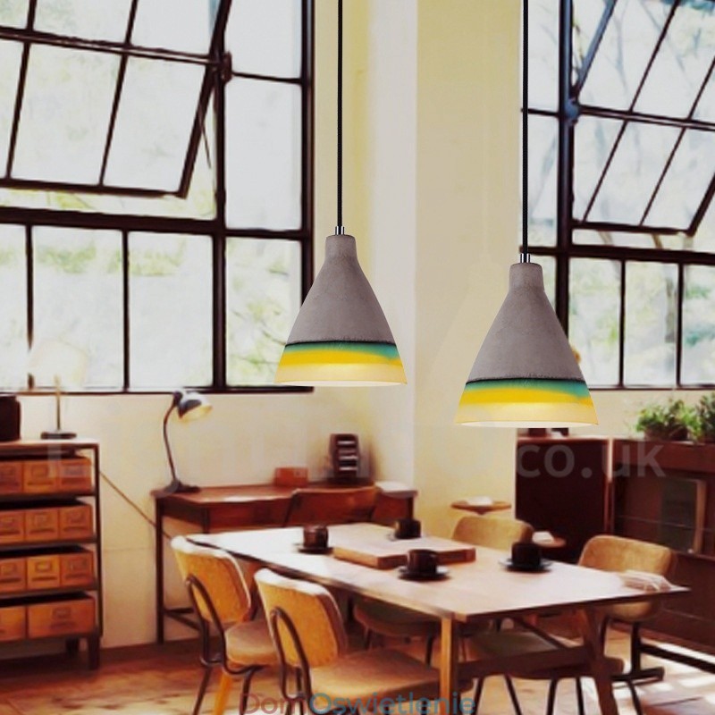 1 Światło Vintage Betonowa Lampa Wisząca