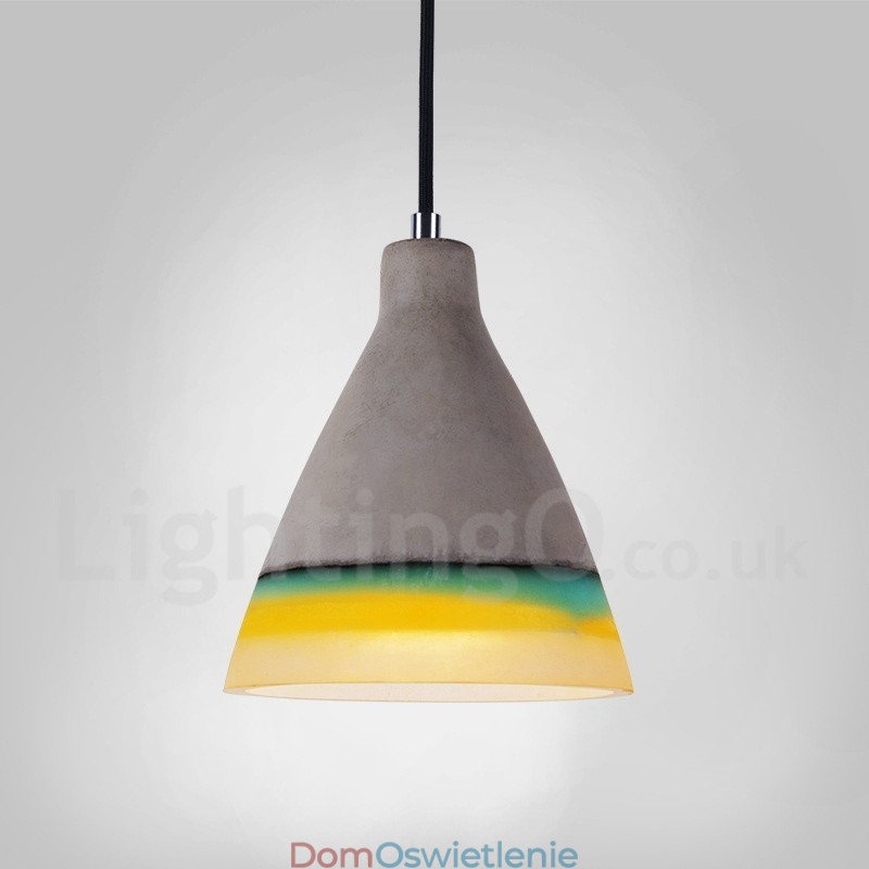 1 Światło Vintage Betonowa Lampa Wisząca