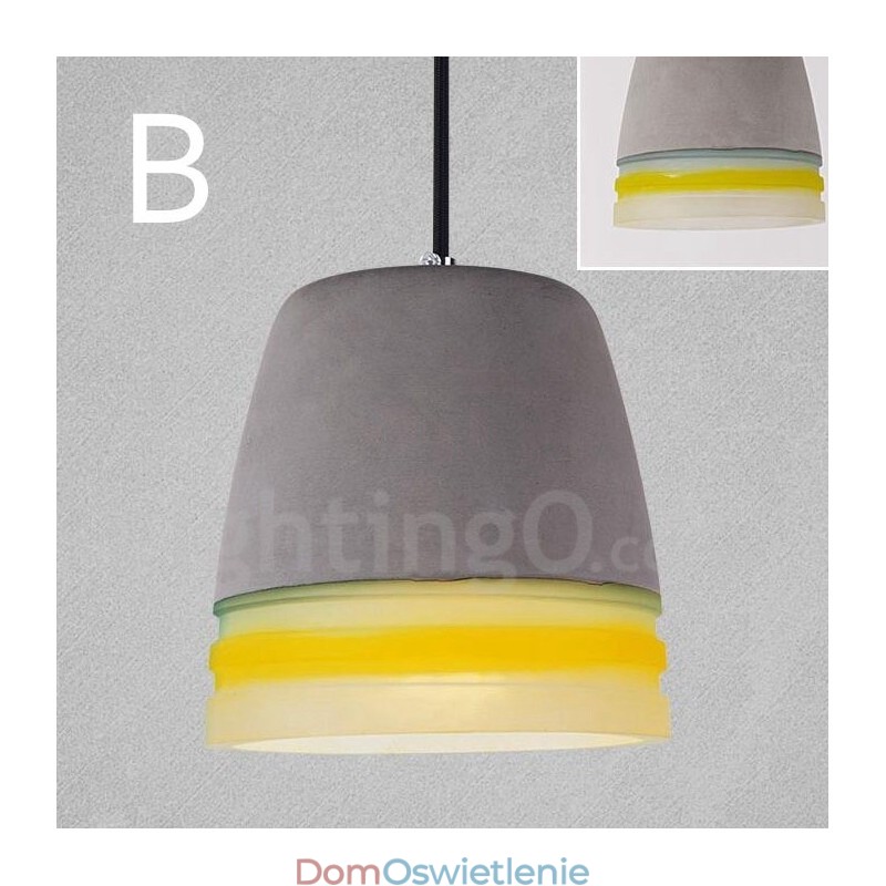 1 Światło Vintage Betonowa Lampa Wisząca