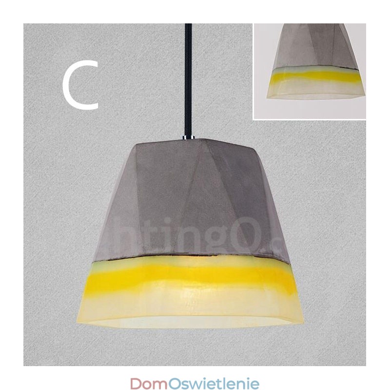 1 Światło Vintage Betonowa Lampa Wisząca