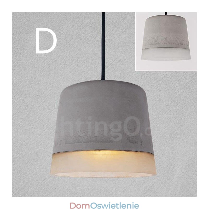 1 Światło Vintage Betonowa Lampa Wisząca